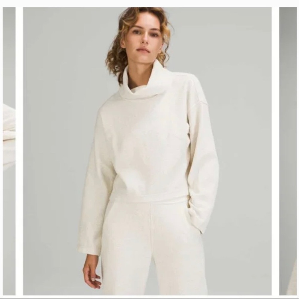 Lululemon Cream Cowl Neck Crop